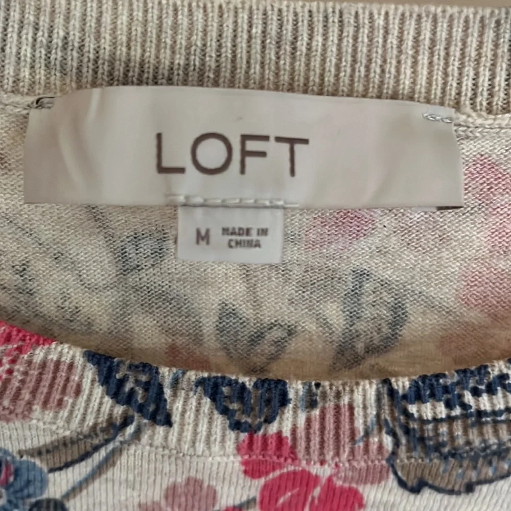 Peplum Floral Sweater by Loft - Picture 4 of 6